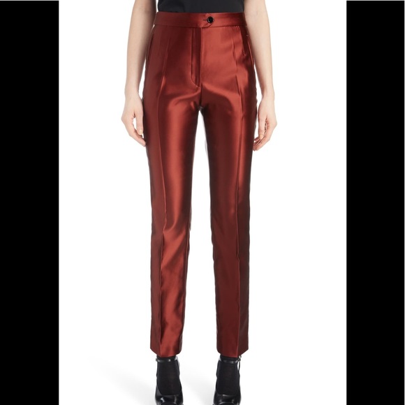 Dries Van Noten Pants - DRIES VAN NOTEN Slim Satin Crop Pants holiday